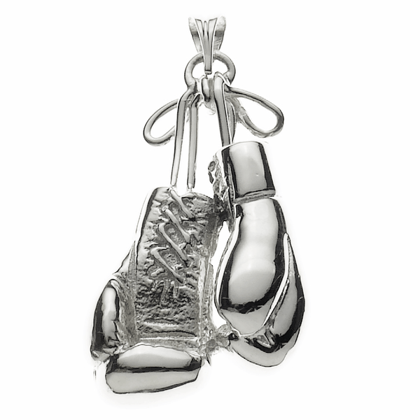 Boxing Gloves Silver Necklace   White Trash Charm s Style