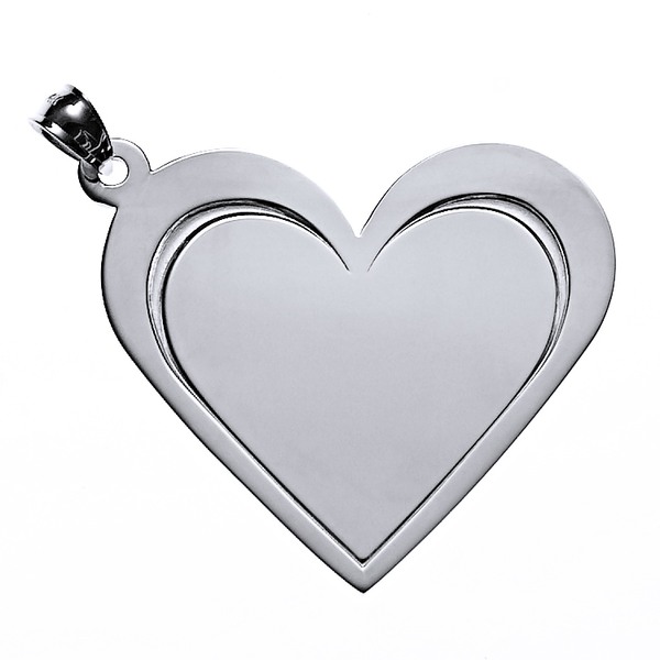 Heart Necklace in Sterling Silver  - White Trash Charm's Style