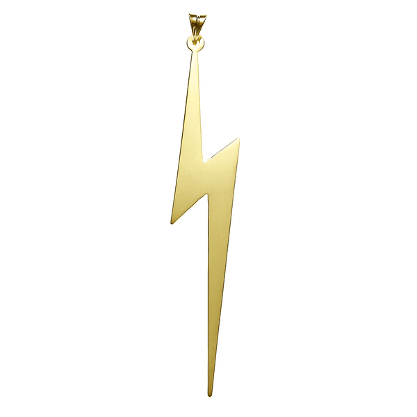 Lightning Bolt Necklace in Gold Vermeil and 14K Gold   White Trash Charm s Style