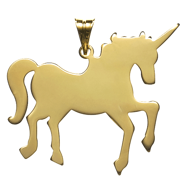Unicorn Necklace in Gold Vermeil   White Trash Charm s Style