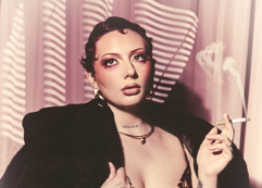 Vanilla Mace in the Star Necklace and Lemon Choker on her IG