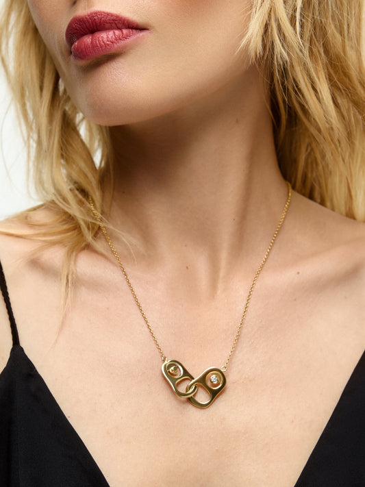 Double Tab Necklace