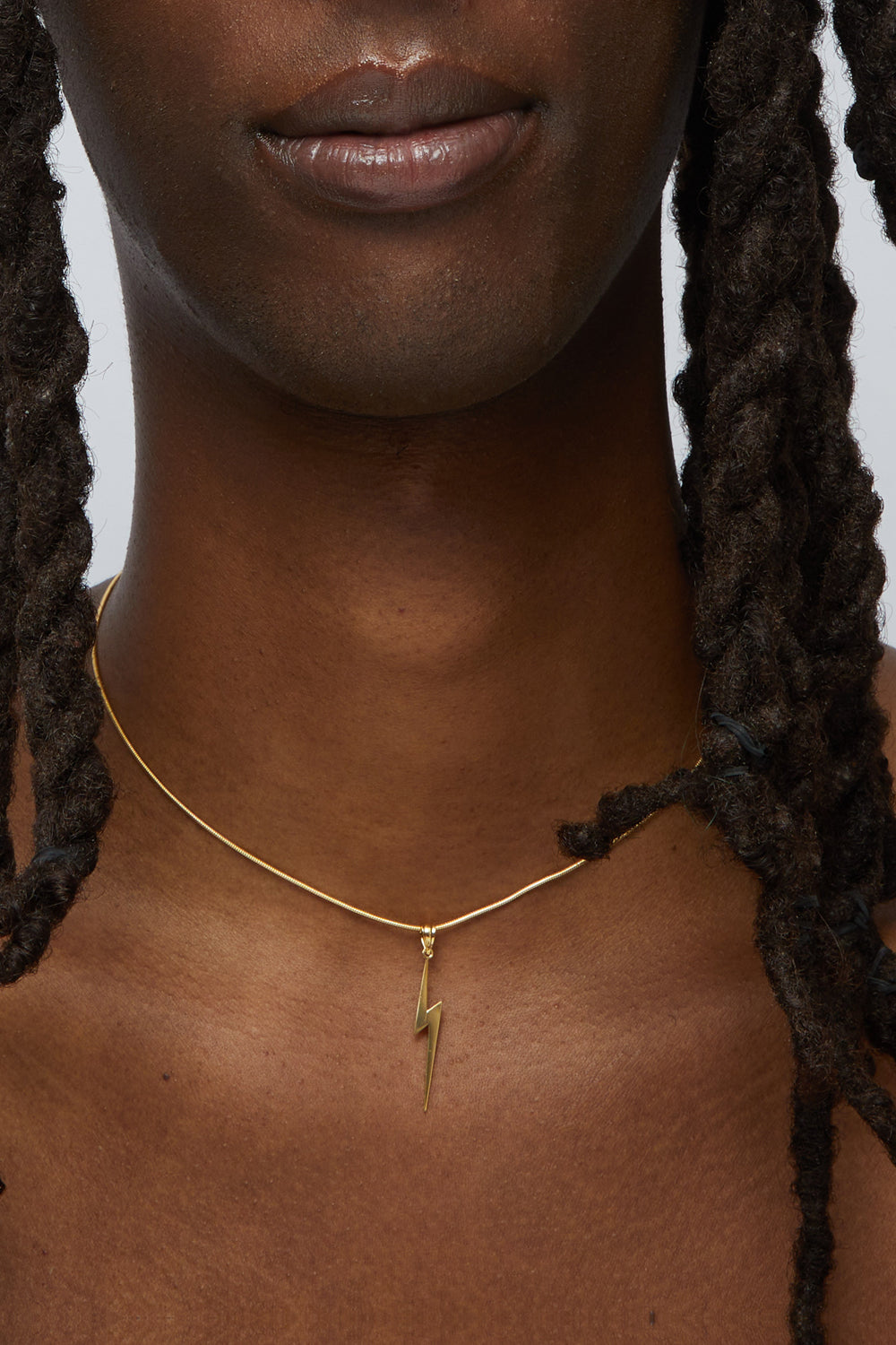 Lightning Bolt Charm Necklace- White Trash Charms - Main Image