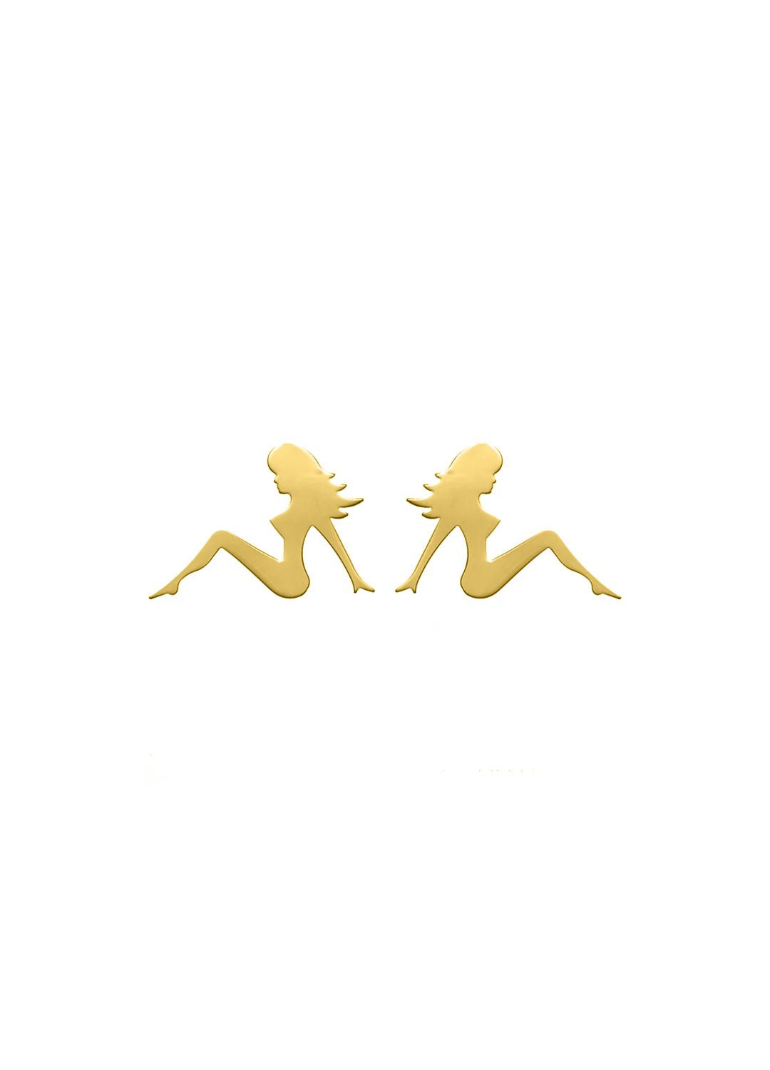 MUDFLAP GIRL Petite Stud Earrings W H I T E T R A S H C H A R M S