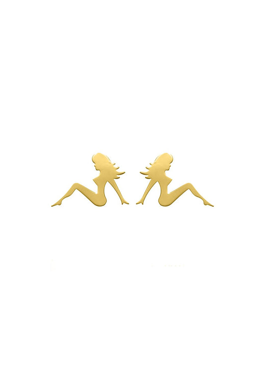 MUDFLAP GIRL Petite Stud Earrings W H I T E T R A S H C H A R M S