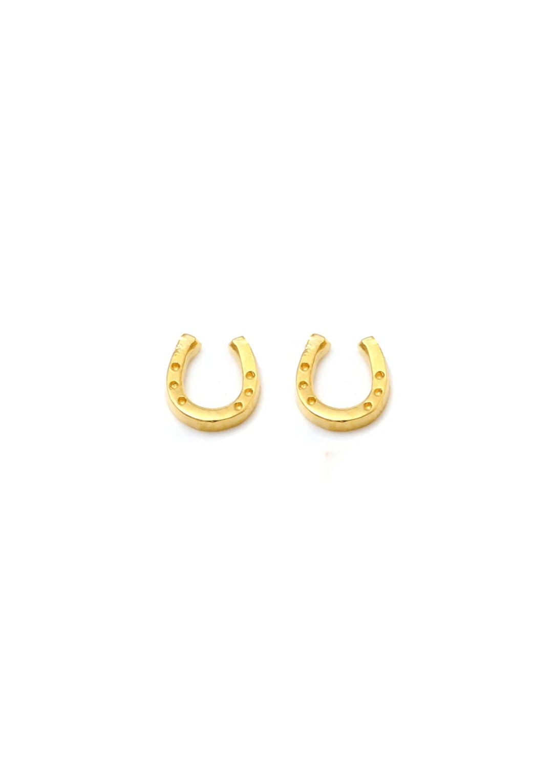 HORSESHOE Petite Stud Earrings W H I T E T R A S H C H A R M S