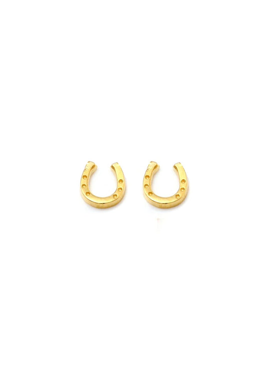 HORSESHOE Petite Stud Earrings W H I T E T R A S H C H A R M S