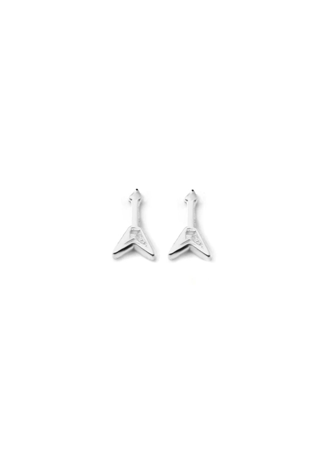 FLYING V Petite Stud Earrings W H I T E T R A S H C H A R M S