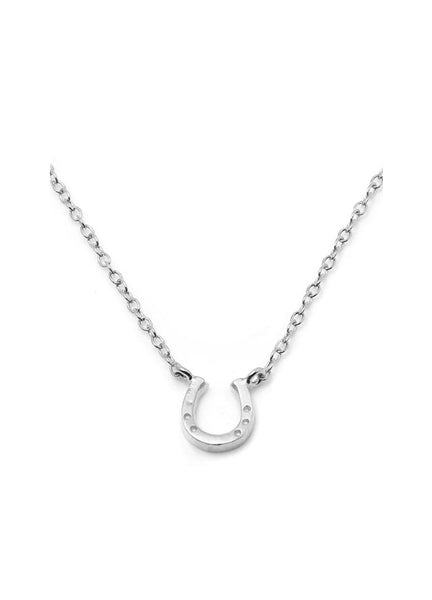 HORSESHOE Petite Necklace-W H I T E T R A S H C H A R M S