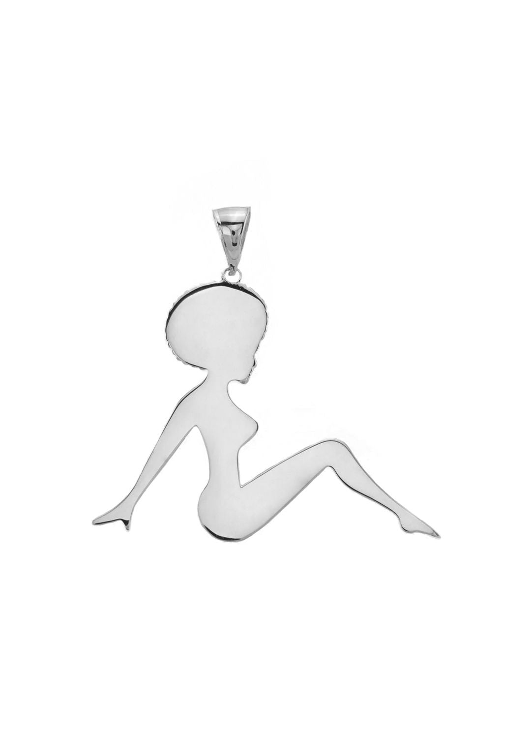 Girl Pendant Naked Afro Mudflap Girl   White Trash Charm s Style