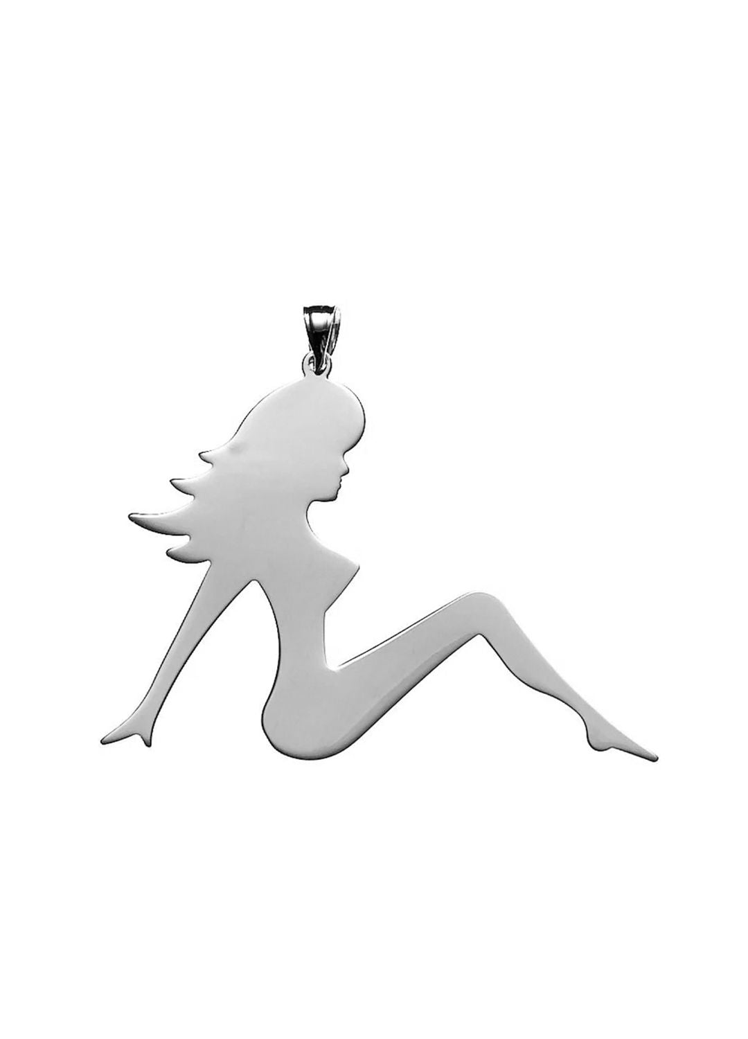 Mudflap Girl Necklace in Sterling Silver   White Trash Charm s Style