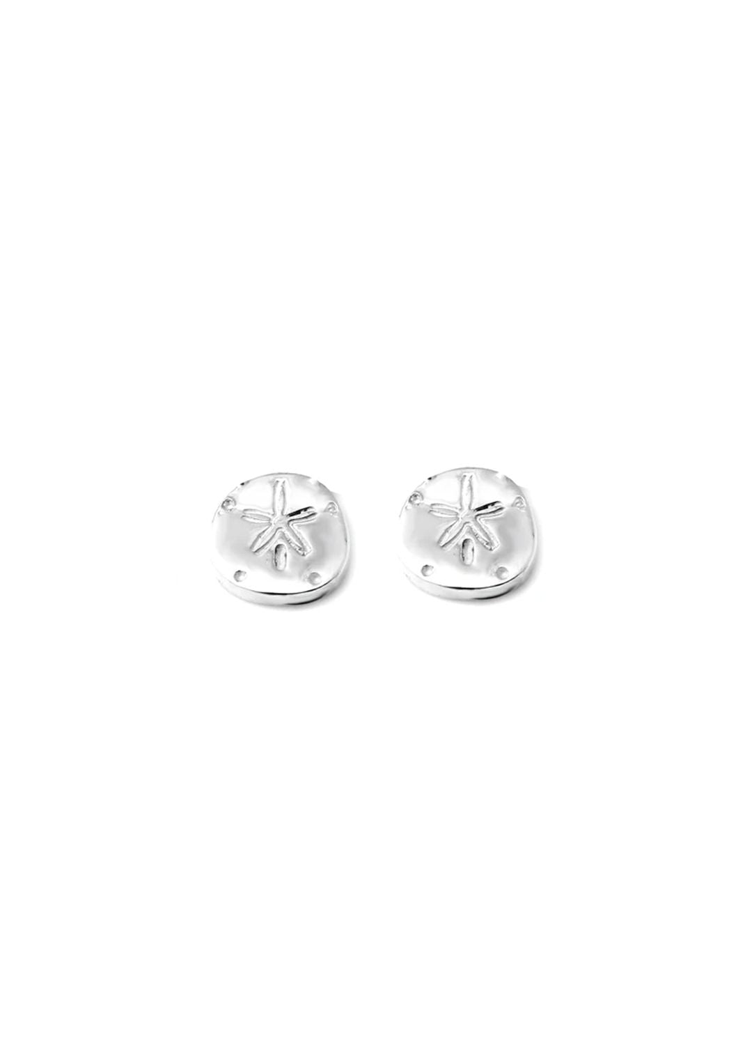 SAND DOLLAR Petite Stud Earrings W H I T E T R A S H C H A R M S