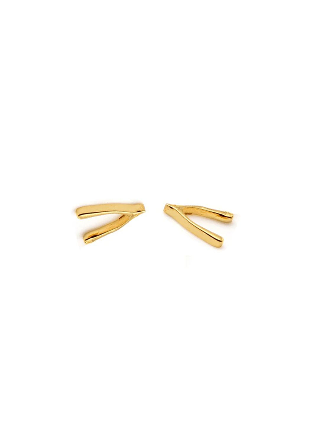 WISHBONE Petite Stud Earrings W H I T E T R A S H C H A R M S