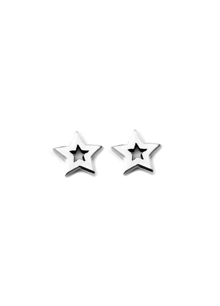 STAR Petite Stud Earrings W H I T E T R A S H C H A R M S