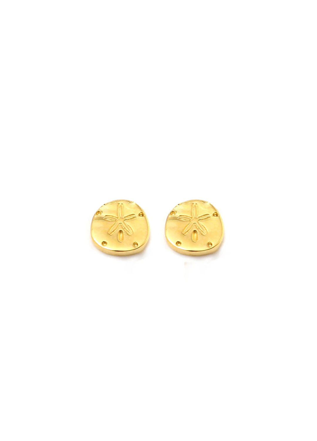 SAND DOLLAR Petite Stud Earrings W H I T E T R A S H C H A R M S