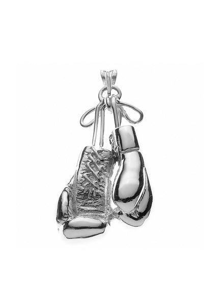 Boxing Gloves Silver Necklace   White Trash Charm s Style