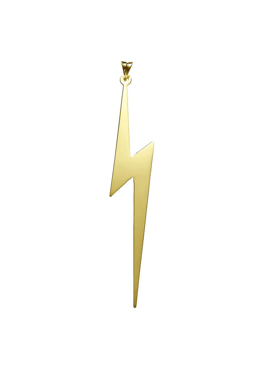 Lightning Bolt Necklace in Gold Vermeil and 14K Gold   White Trash Charm s Style