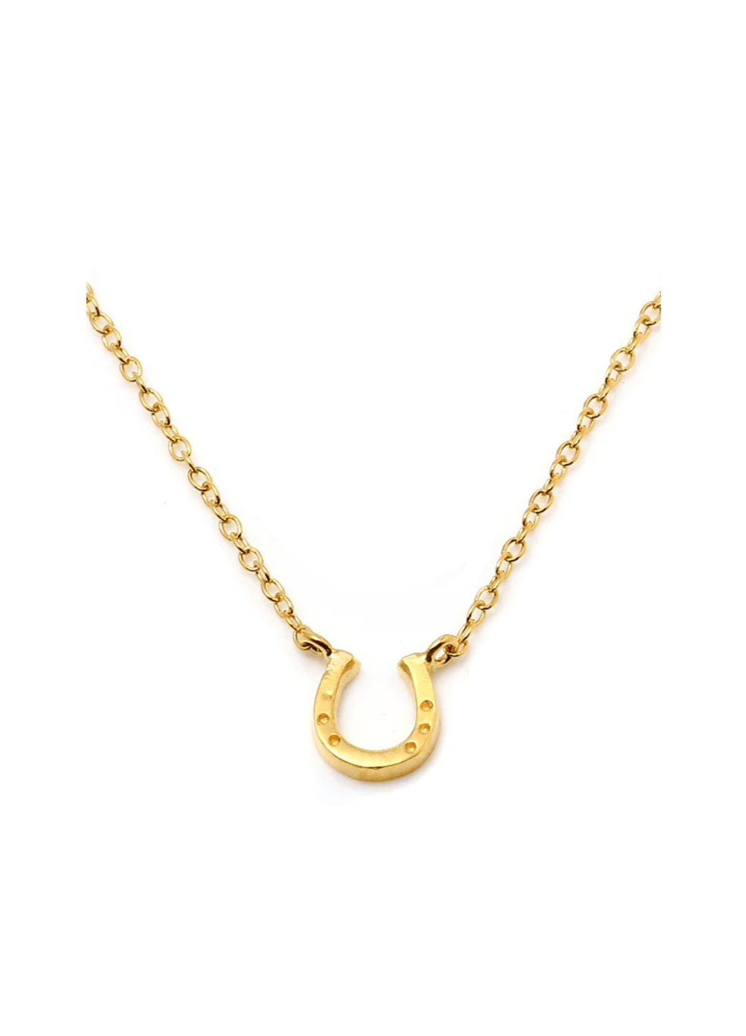 HORSESHOE Petite Necklace-W H I T E T R A S H C H A R M S