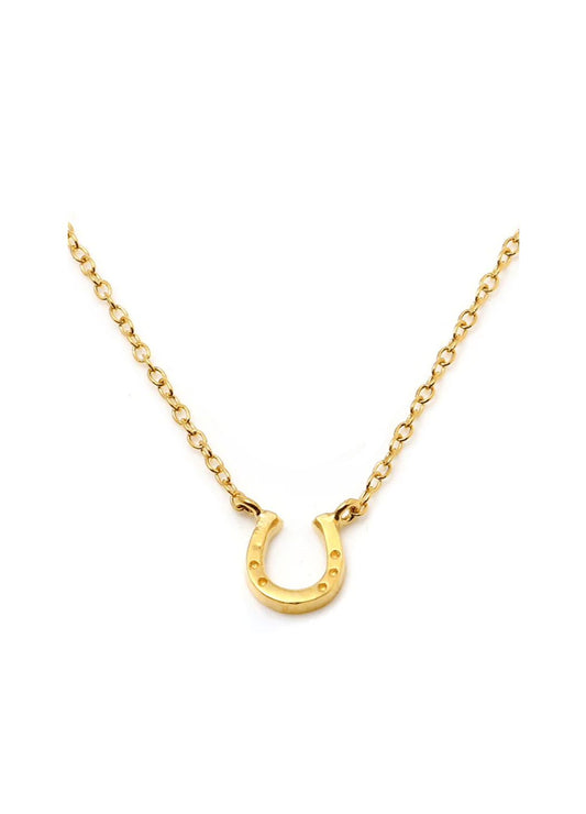 HORSESHOE Petite Necklace-W H I T E T R A S H C H A R M S