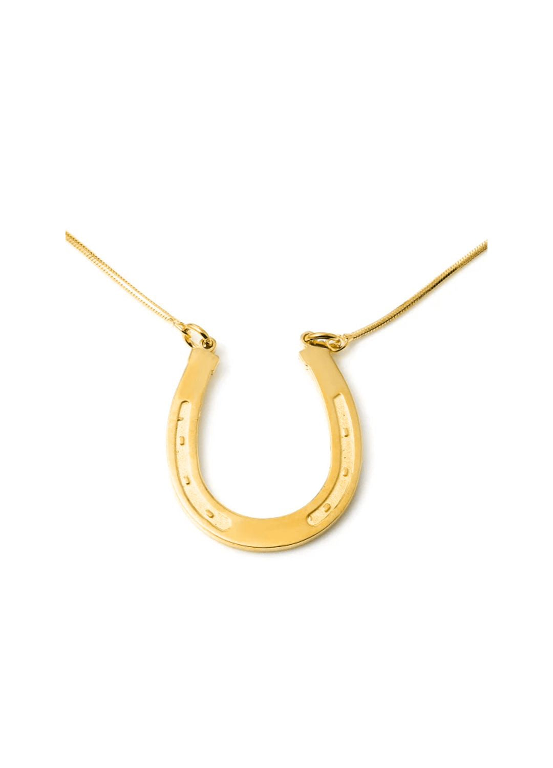 Horseshoe Necklace in Gold Vermeil   White Trash Charm s Style