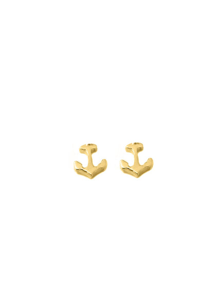 Pyramid Stud Earrings in Gold Vermeil and 14K Gold   White Trash Charm