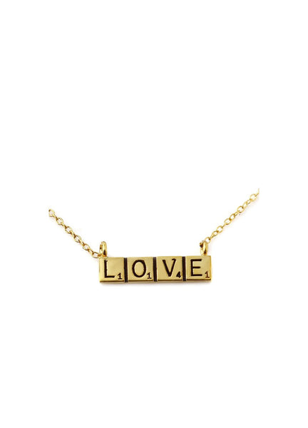 LOVE SCRABBLE Pendant W H I T E T R A S H C H A R M S