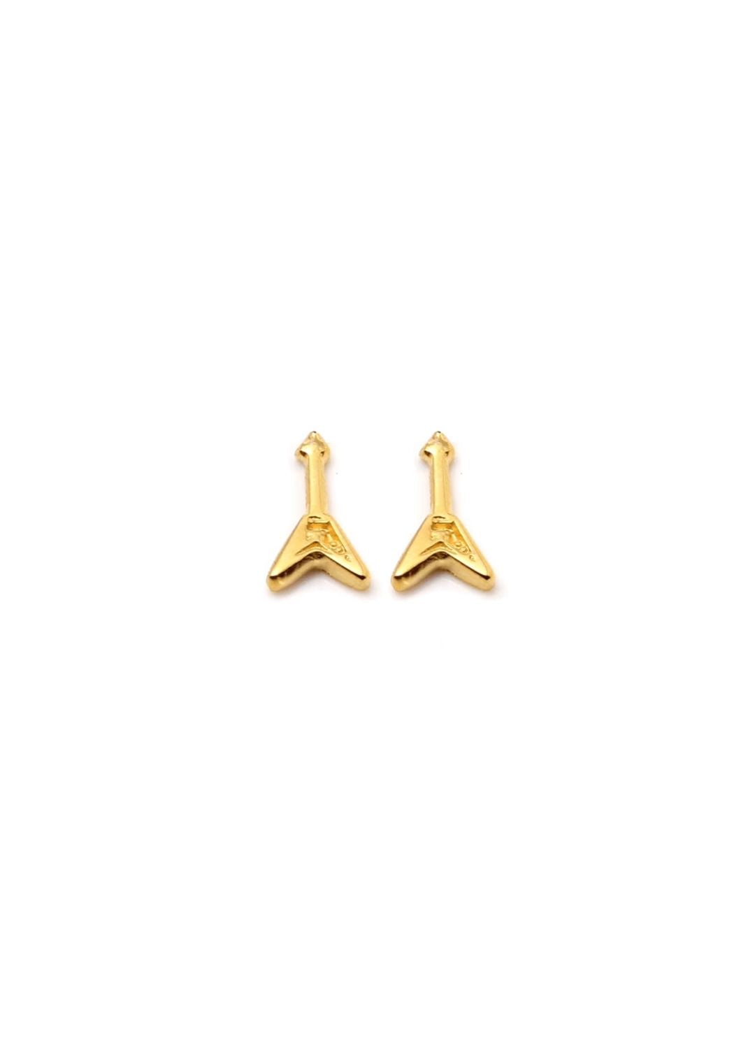 FLYING V Petite Stud Earrings W H I T E T R A S H C H A R M S