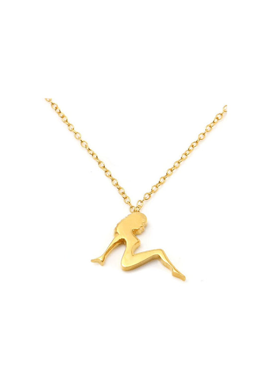 MUDFLAP GIRL Petite Pendant W H I T E T R A S H C H A R M S