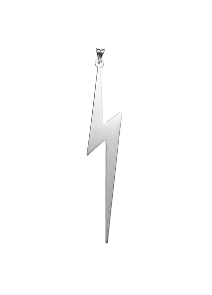 Lightning Bolt Necklace in Sterling Silver   White Trash Charm s Style