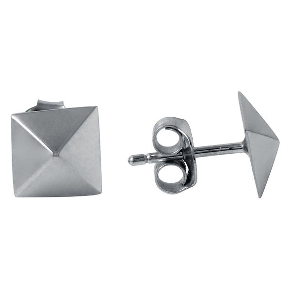 Pyramid Stud Earrings in Sterling Silver   White Trash Charm s Style